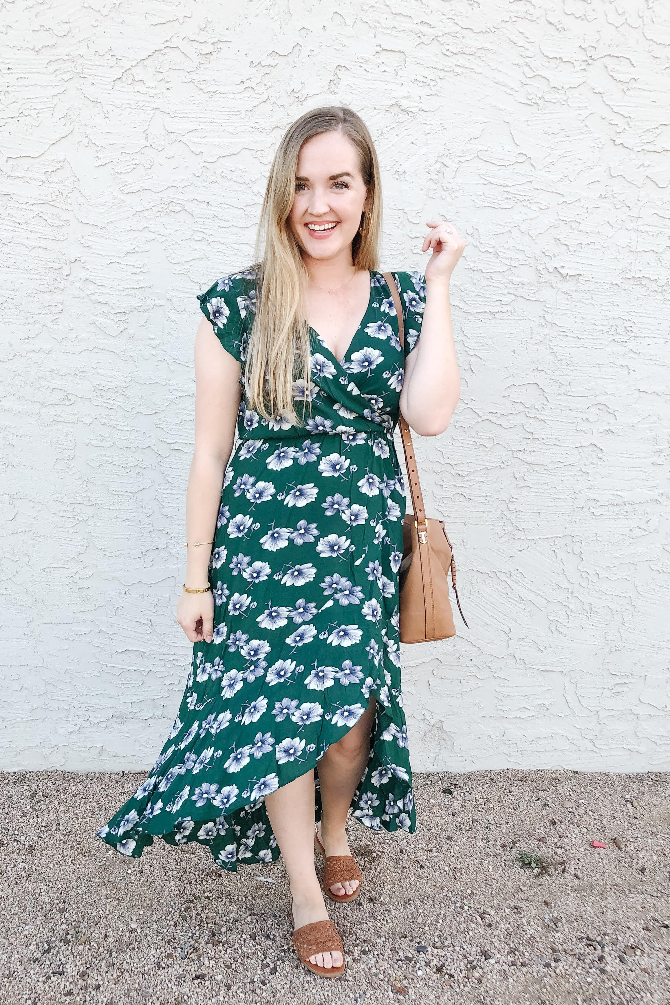 Amazon Dresses: Green Floral Maxi Dress